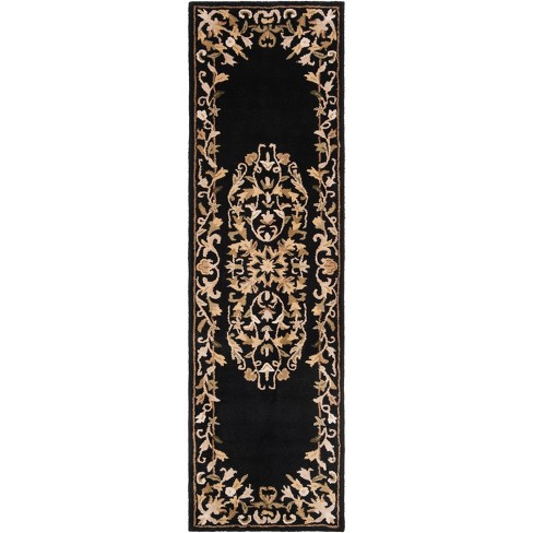 Heritage Hg640 Hand Tufted Runner Rug - Black - 2'3