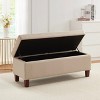 Ornavo Home Hamilton Long Bench Storage Ottoman with Easy Lift Hinge Lid - 2 of 4
