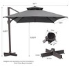 Crestlive Products 13' Patio Cantilever Umbrella Offset Double Top UV30+ High-strength Aluminum Pole with 360°Rotation 5 Heights Adjustable Offset - 3 of 4