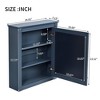 FONTOI Wall Mounted Medicine Cabinet Bathroom Storage Cabinet with Mirror Over Toilet Space Saver Cabinet, Home Organizer, Blue, 24.01"* 7.13"*27.76" - 3 of 4