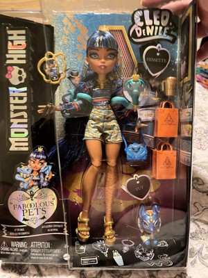 Monster High Faboolous Pets Cleo De Nile Fashion Doll And Two Pets ...
