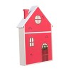 Transpac Wood 10.83 in. Red Christmas Advent Calendar House Decor - 3 of 4