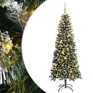 vidaXL Artificial Christmas Tree with 300 LEDs Green 76 x 76 x 180 cm - 1 of 4