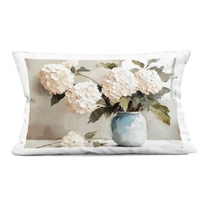 Stupell Industries Daubed Hydrangea Petals Bouquet Indoor Decorative Throw Pillow, 14 x 20 - 1 of 3