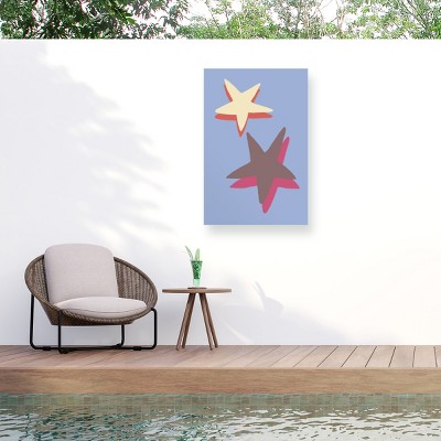 Trademark Fine Art - Pictufy Studio  Blue Star Matted Framed Art