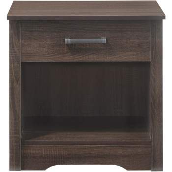 Passion Furniture Hudson 1-Drawer Nightstand (23 in. H x 22 in. W x 22 in. D)