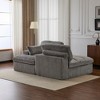 Whisen 2-Piece L-Shaped Sectional Compression Sofa with Soft Corduroy Fabric, No Assembly Required - 3 of 4