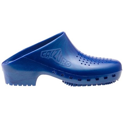 Calzuro Adult Classic Clogs With Holes Metallic Blue