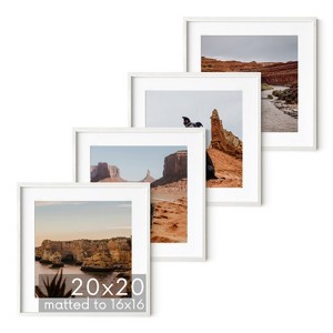 Haus and Hues Set of 4 Oak Wood Single Picture Frame with Plexiglass Cover - 1 of 4