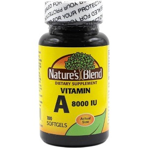 Nature's Blend Vitamin A 8,000 IU - 100 Softgels - 1 of 3