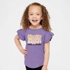The Juniper Shop Hippity Hoppity Eggs Toddler Flutter Sleeve Tee - 2 of 2