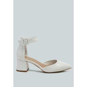 Nymph Faux Leather Low Block Heel Sandals - 1 of 4