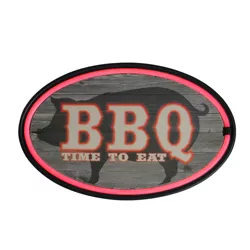 Northlight 16.25" Battery Operated Neon Style LED Lighted BBQ Wall Sign - Black/Red