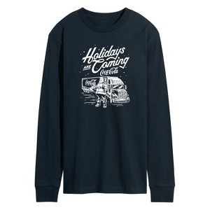 Men's - Coca Cola - Holidays are Coming Truck Long Sleeve Graphic T-Shirt - 1 of 3
