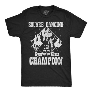 Mens Funny T Shirts Square Dance Champion Sarcastic Graphic Novelty Tee For Men - Crazy Dog Men's T Shirt - 1 of 4