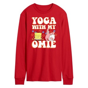 Men's - SpongeBob SquarePants - Yoga With My Omie Long Sleeve Graphic T-Shirt - 1 of 4