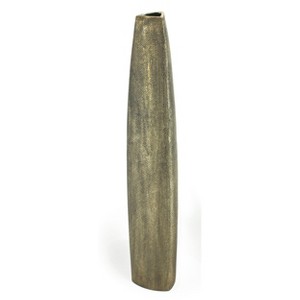 HomeRoots 47" Gold Tapered Ceramic Floor Vase - 1 of 4