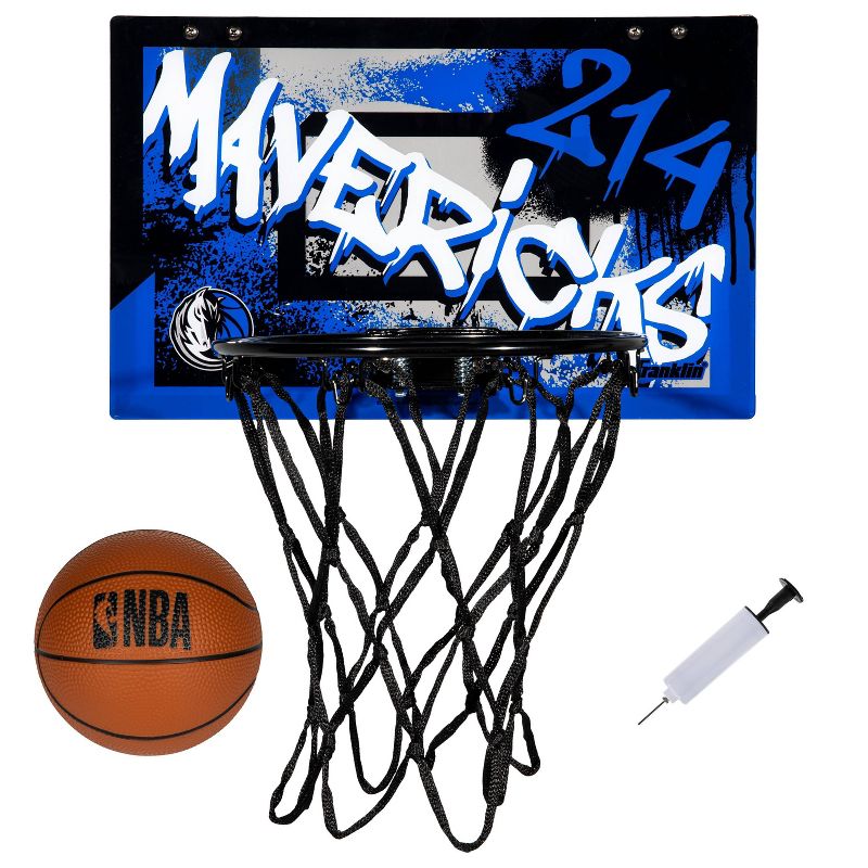 NBA Dallas Mavericks Over The Door Mini Basketball Hoop, 1 of 7