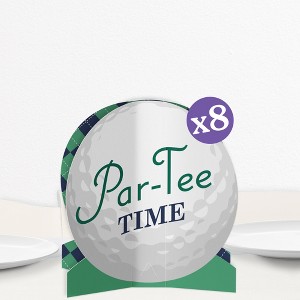Big Dot of Happiness 3D Golf Centerpiece Table Decorations, Freestanding Par-Tee Time Retirement or Golf Birthday Party Centerpieces - 8 Count - 1 of 4
