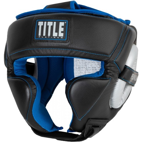 Title Boxing Platinum Perilous Training Headgear - Black/Silver/Blue - image 1 of 2