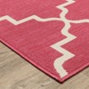 Captiv8e Designs Hilo Scalloped Lattice Pink/Ivory Indoor/Outdoor Rug - 3 of 4