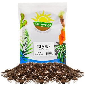 Soil Sunrise Terrarium Potting Soil Mix, w/ Blended Filtering Charcoal for Terrariums - 1 of 4