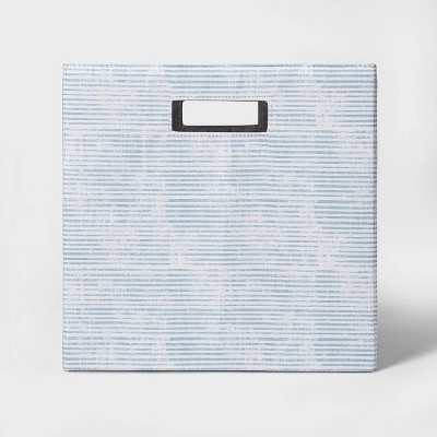 Image of 13" Fabric Cube Storage Bin Light Blue - Threshold™