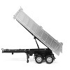 26ft Gravel Trailer Silver 1/87 (HO) Plastic Model by Promotex - 2 of 4
