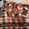 NFL Cincinnati Bengals Plaid Oversized Ultra Cozy Throw Blanket - 3 of 3