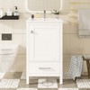 KWPZQEB Bathroom Vanity Cabinet with Ceramic Sink, Narrow Depth Vanity with Door Organizer & Divider Drawer, Small Bathroom Storge Vanity - 2 of 4