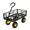 Heavy Duty Steel Garden Cart, 500 LBS Capacity 3 in 1 Pullable Garden Wagon with 10" Wheels, for Gardening Soil, Tools, and Plant Transport - 2 of 4