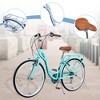 Infurnic Bicycles, 26 Inch Ladies Bicycle with Adjustable Seat, Commute Bicycle Women Ladies, Green, 66.5"*22.83"*45.7" - 4 of 4
