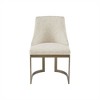 Starlight Canyon Home,Set of 2 Beige Dining Chairs with Metal Frame and Upholstered Seat - 2 of 4