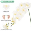 Unique Bargains Artificial Orchid Flowers Nine-headed Large Faux Phalaenopsis Silk Bouquets Real Touch 37 Inch - 2 of 4