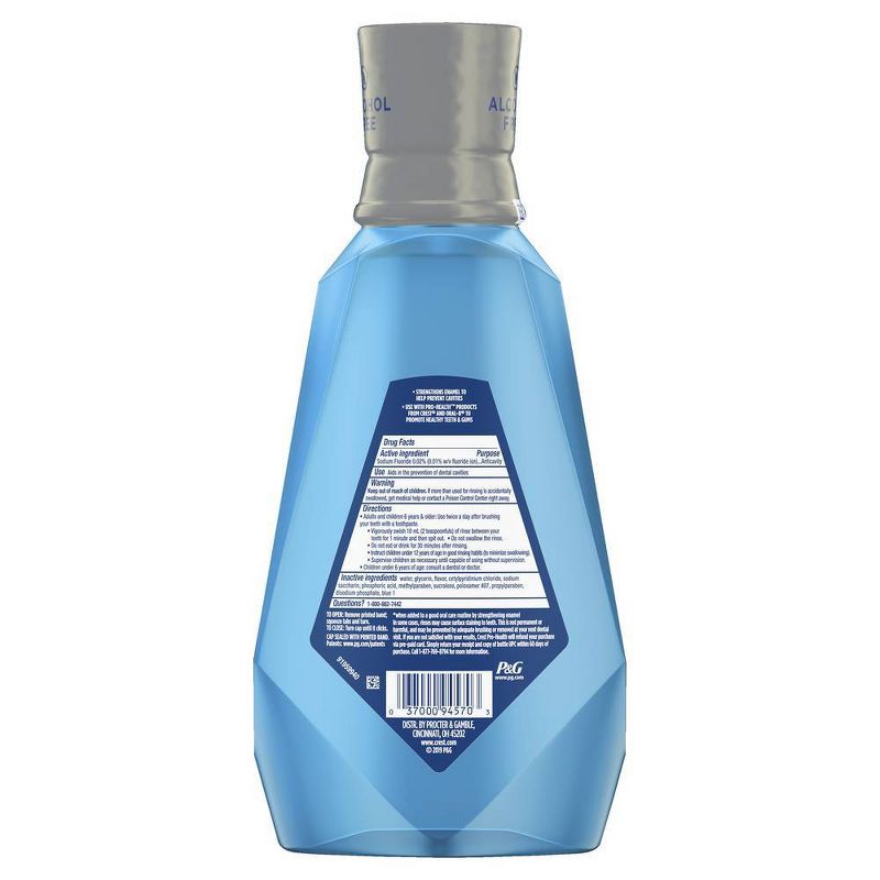 Crest Pro-Health Advanced Alcohol Free Extra Deep Clean Mouthwash, Fresh Mint, 1 L, 5 of 12