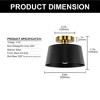 DORESshop 10 in. 1-Light Matte Black and Gold Bowl Semi-Flush Mount for Foyer, Kitchen, E26 Base, No Bulbs Included (2-Pack) - 3 of 4