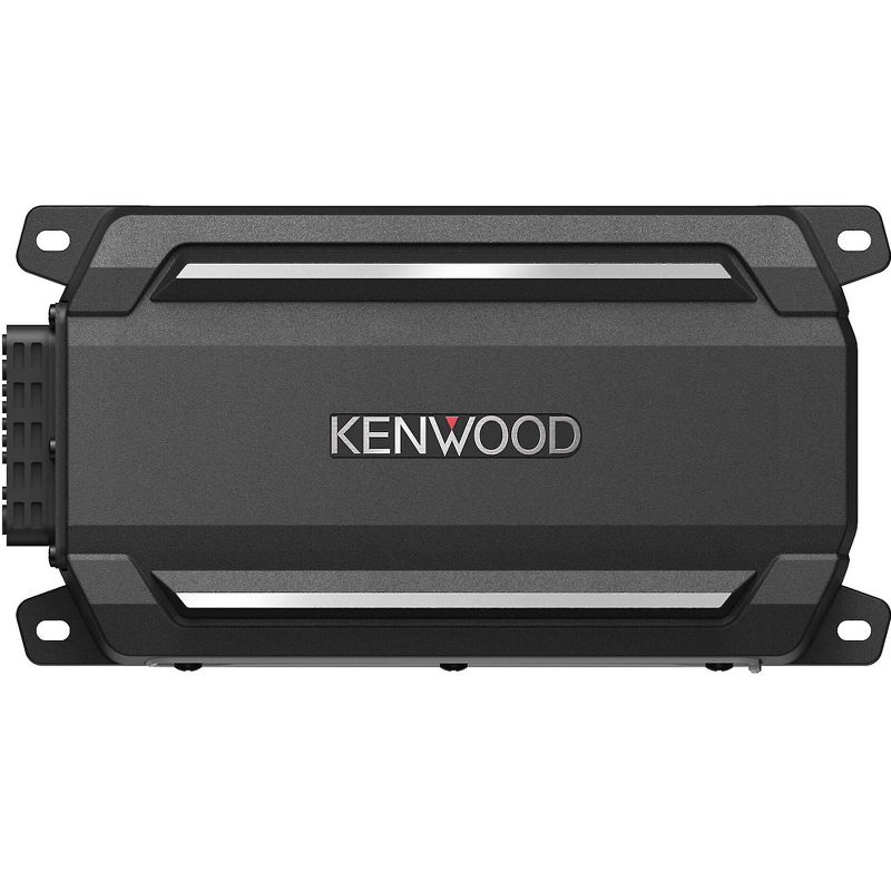 Kenwood KAC-M5024BT 4 Channel Bluetooth, Compact Amplifier with 2 Pairs of KFC-1673MRBL 6.5" 2-way Marine Speaker W/ LED (Black), 2 of 9
