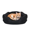 PureWags Small Dog Bed, Round Cat Bed Washable for Indoor Cats, Non-Slip Base and Removable Cushion, Pet Bed for Puppy and Kitten - 2 of 4