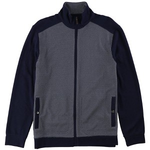 Tasso Elba Mens Jacquard Textured Knit Jacket - 1 of 1