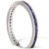Pompeii3 1/2ct Channel Set Sapphire Eternity Ring 14K White Gold - 3 of 4