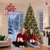 Bella Depot Pre-Lit Pre-Decorated Pine Hinged Artificial Christmas Tree Metal Base for Holiday Party Office Home - 2 of 4