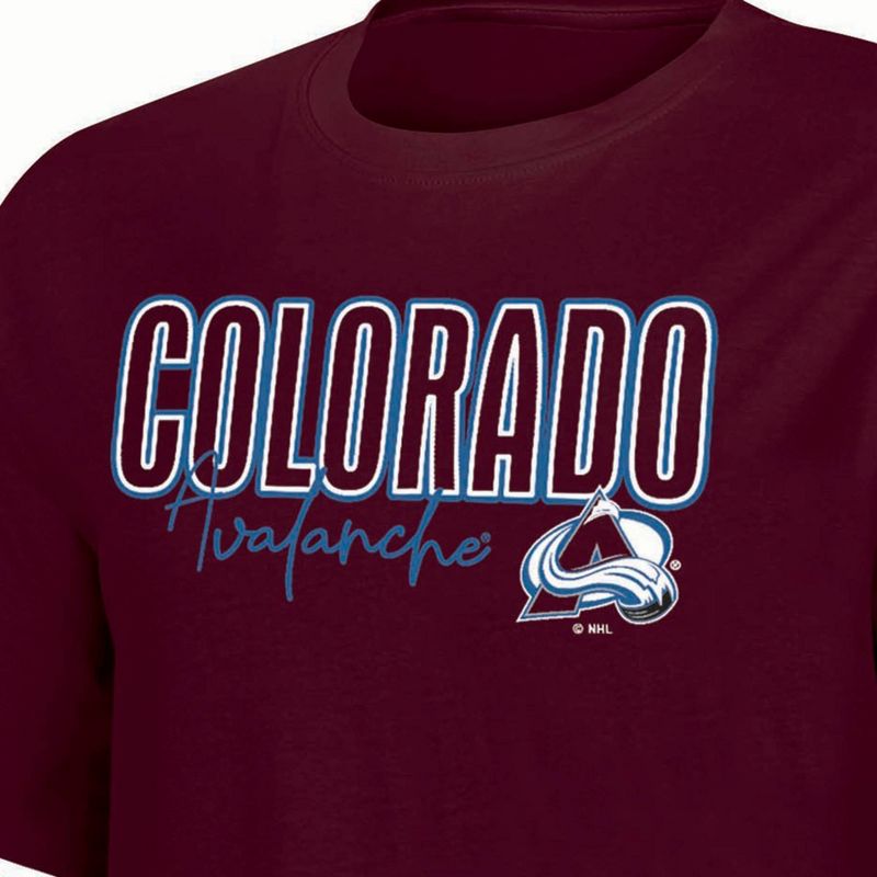NHL Colorado Avalanche Women&#39;s Relaxed Fit Fashion T-Shirt, 3 of 4