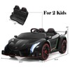Infans 12V 2-Seater Licensed Lamborghini Kids Ride On Car w/ RC & Swing Function Black - 2 of 4