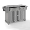 Alexandria Kitchen Island with Solid Granite Top Vintage Gray - Crosley: Adjustable Shelves, Storage Space, Nickel Hardware - 2 of 4