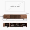 Luck Live 94.48" tv stand medieval modern walnut color TV cabinet - 2 of 4