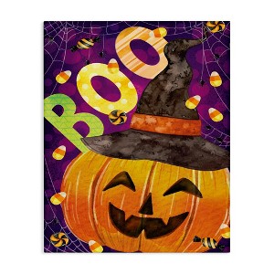 Stupell Industries Boo Jack-o-Lantern Halloween Candy Canvas Art - 1 of 4