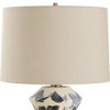 Uttermost Oranda Abstract Geometric Table Lamp – 29″ H Ceramic & Metal Base with 17″ Round Fabric - 4 of 4