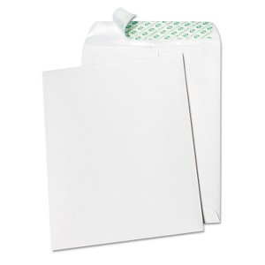 Quality Park Tech No Tear Catalog Envelope Poly Lining 9 x 12 White 100/Box 77390 - 1 of 4