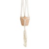 Macrame Plant Hanger White Cotton Rope & Bamboo by Foreside Home & Garden - image 4 of 4