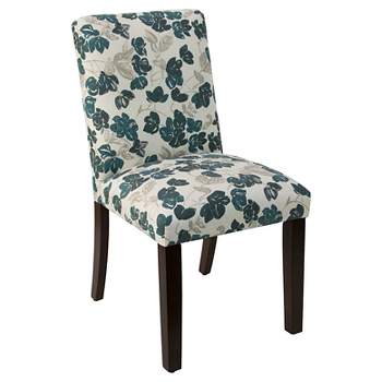 Skyline Furniture Hendrix Dining Chair with Botanical Print Bloom Turquoise